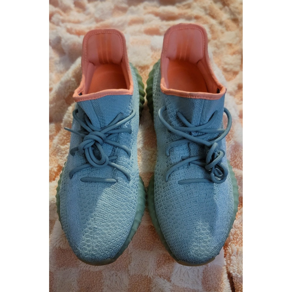 Adidas Yeezy Boost 350 V2‎ Light Aqua Coral Men's Sneakers Size 13